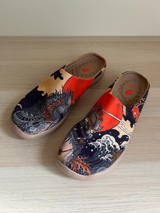 Men’s UIN Toledo “Dragon Wave” Art to Wear Slip-On Mule Shoes EU45 US11 main image 10